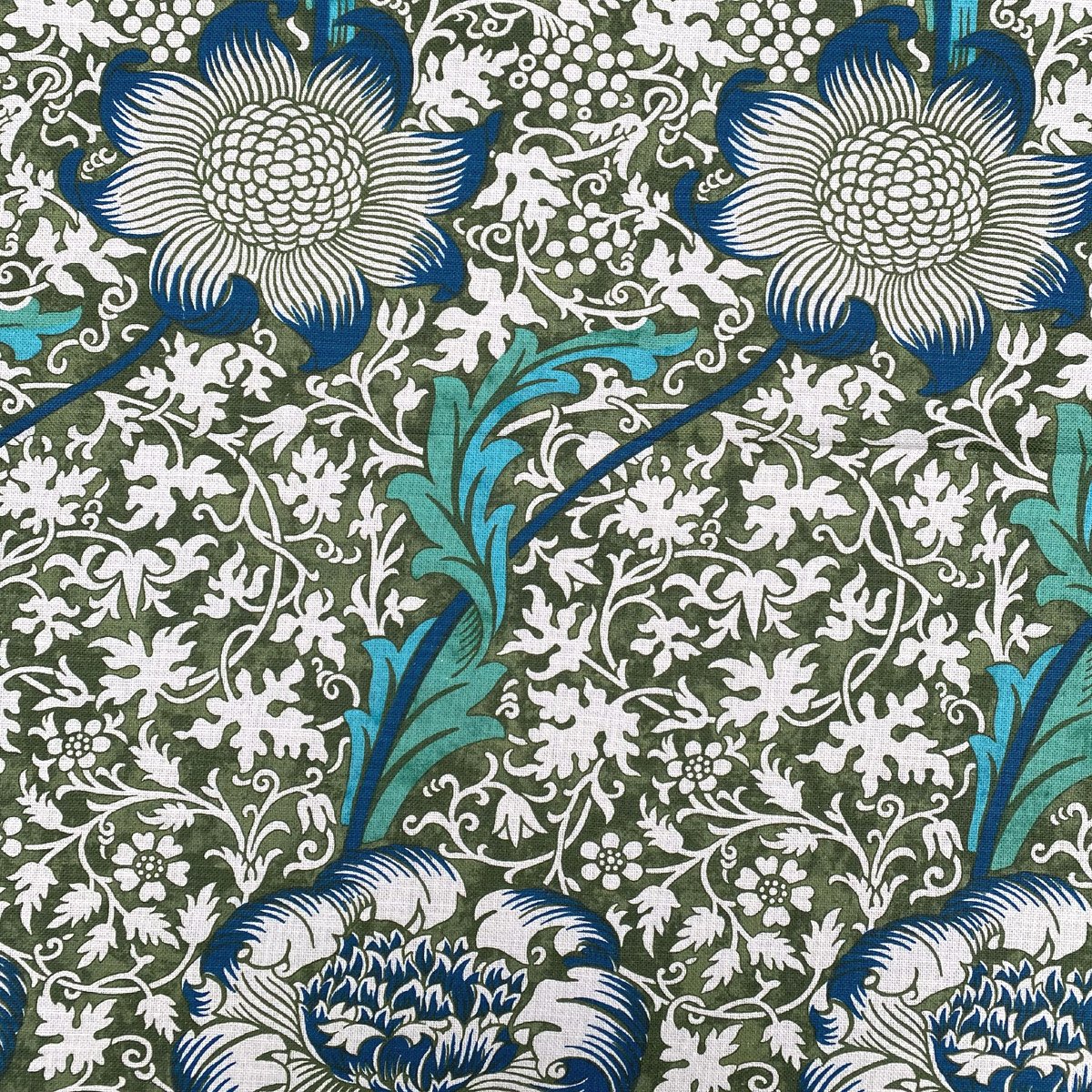 Ben Pentreath for Morris & Co: Kennett in Olive and Turquoise - Image 2