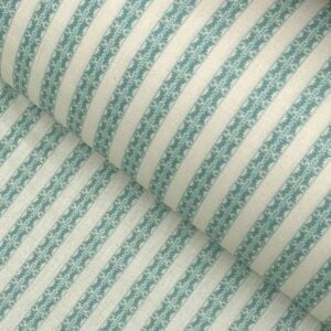 Keswick Stripe - Seagreen and Ivory