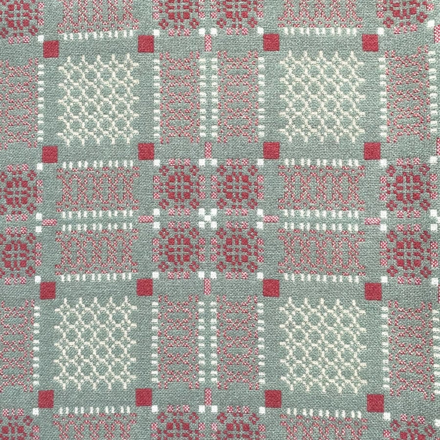 Knot Garden Welsh Throw/Single - Rhubarb - Image 2
