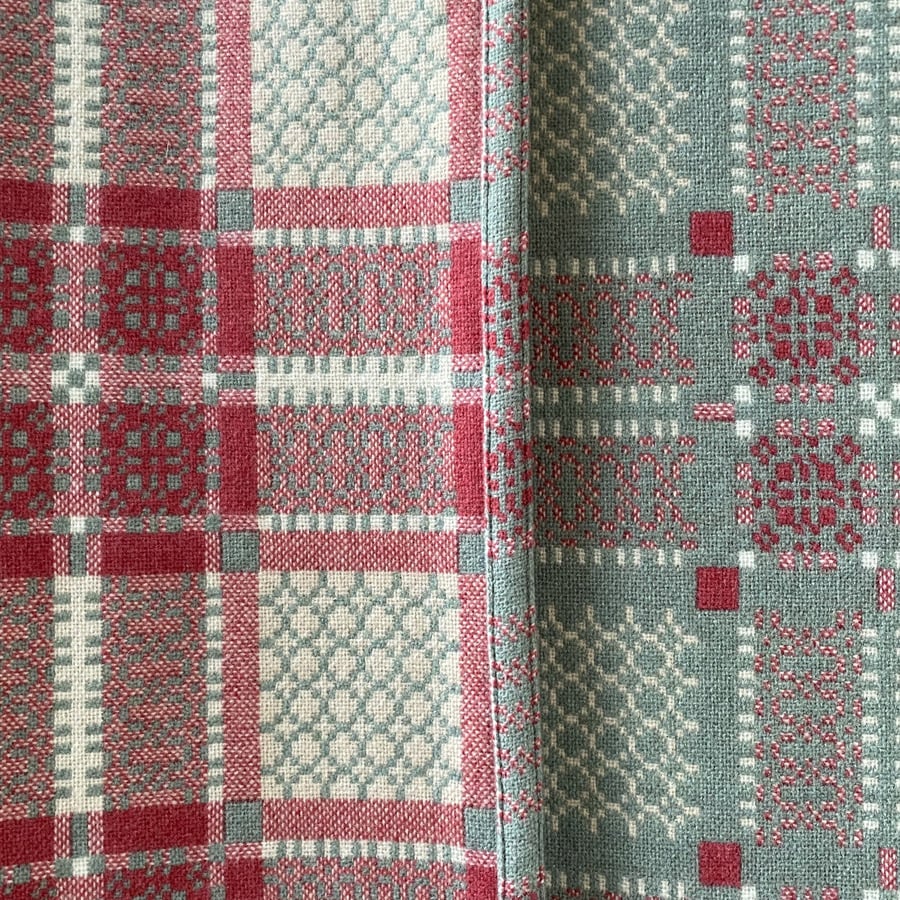 Knot Garden Welsh Throw/Single - Rhubarb - Image 5