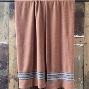Fairisle Blanket Throw - Rust - Image 2
