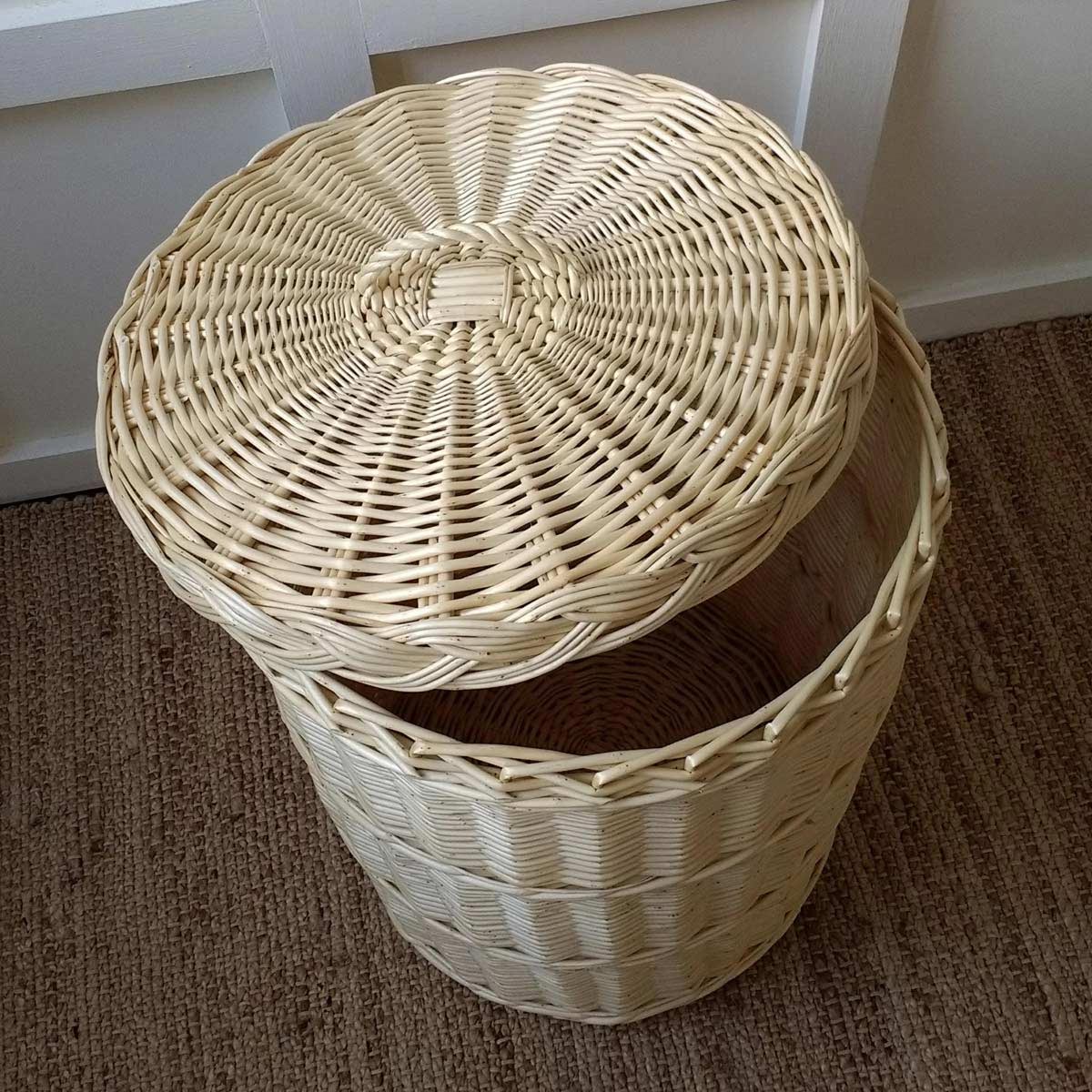 Willow Linen Basket with Lid - Image 3