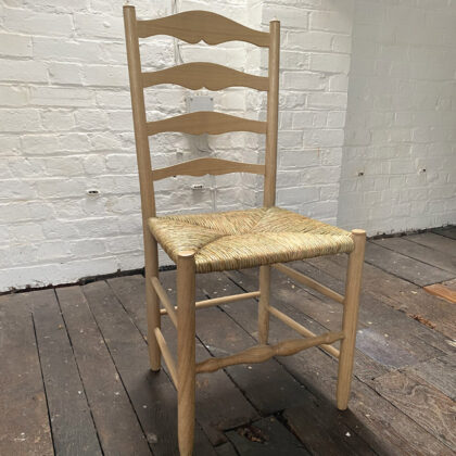 Clissett-style Ladderback Dining Chair Set (Russell) in Oak - Image 3