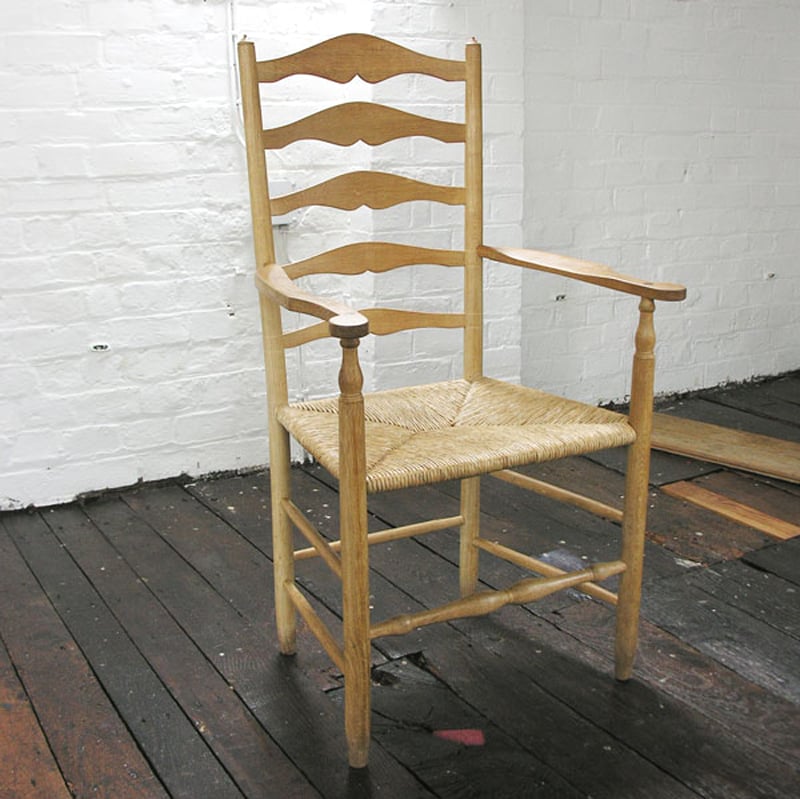 Clissett-style Ladderback Dining Chair Set (Russell) in Oak - Image 2