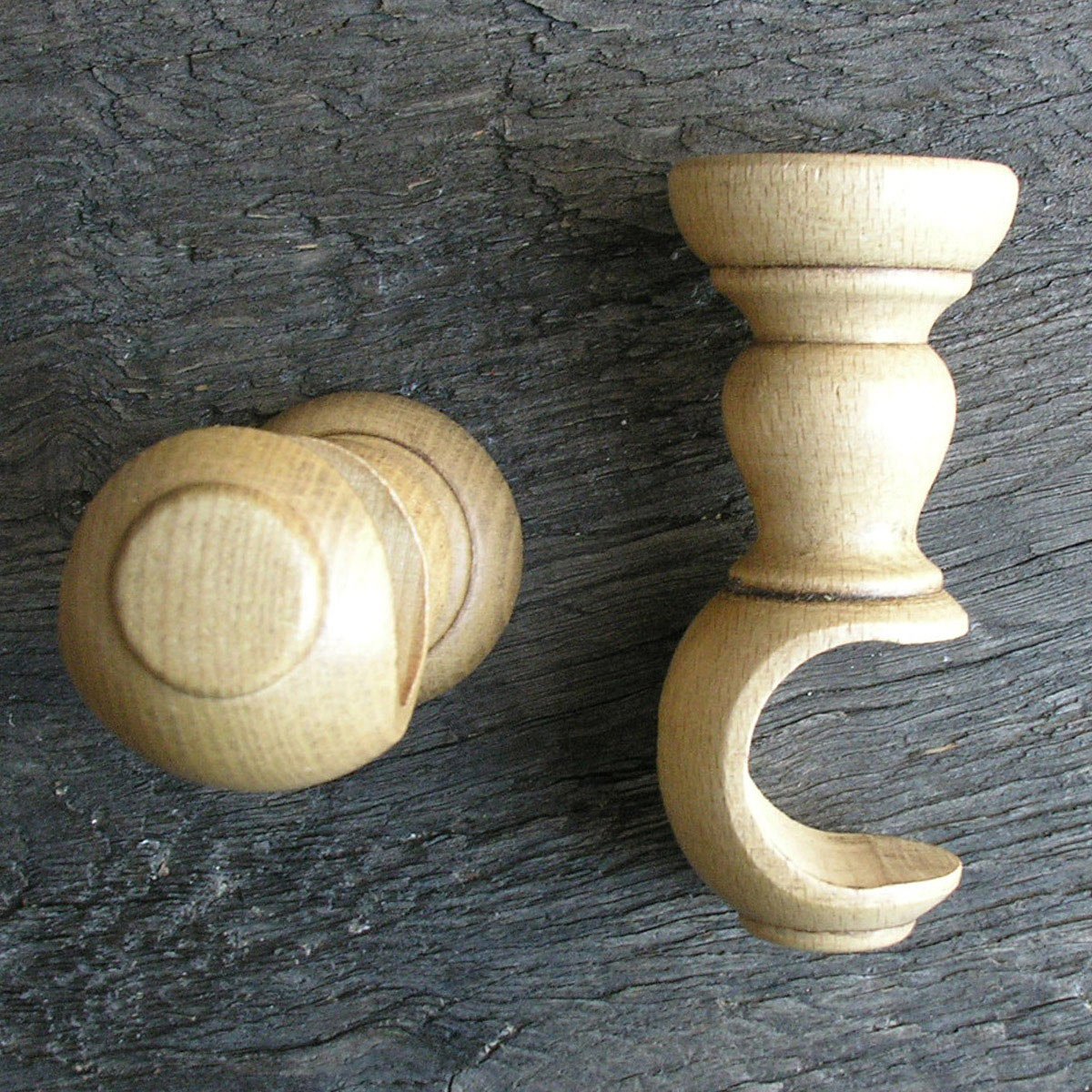 35mm Wooden Curtain Pole Set - Light Oak - Image 3