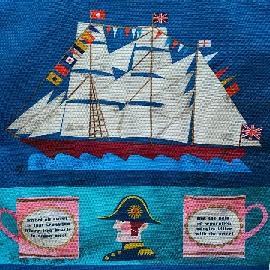 Marion Elliot Tea Towel - Ships - Image 2
