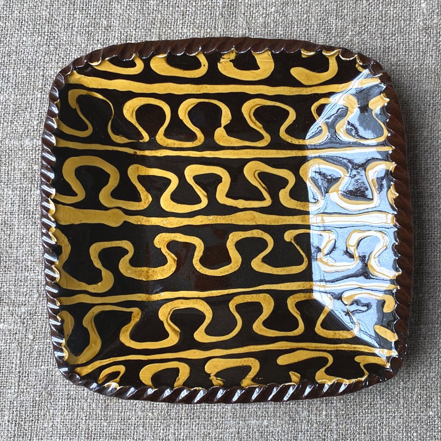 Matt Grimmitt - Square Slipware Dish MGSD10