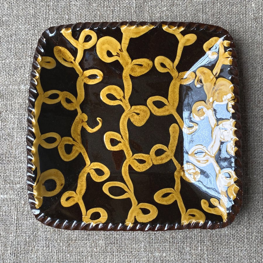 Matt Grimmitt - Square Slipware Dish MGSD11