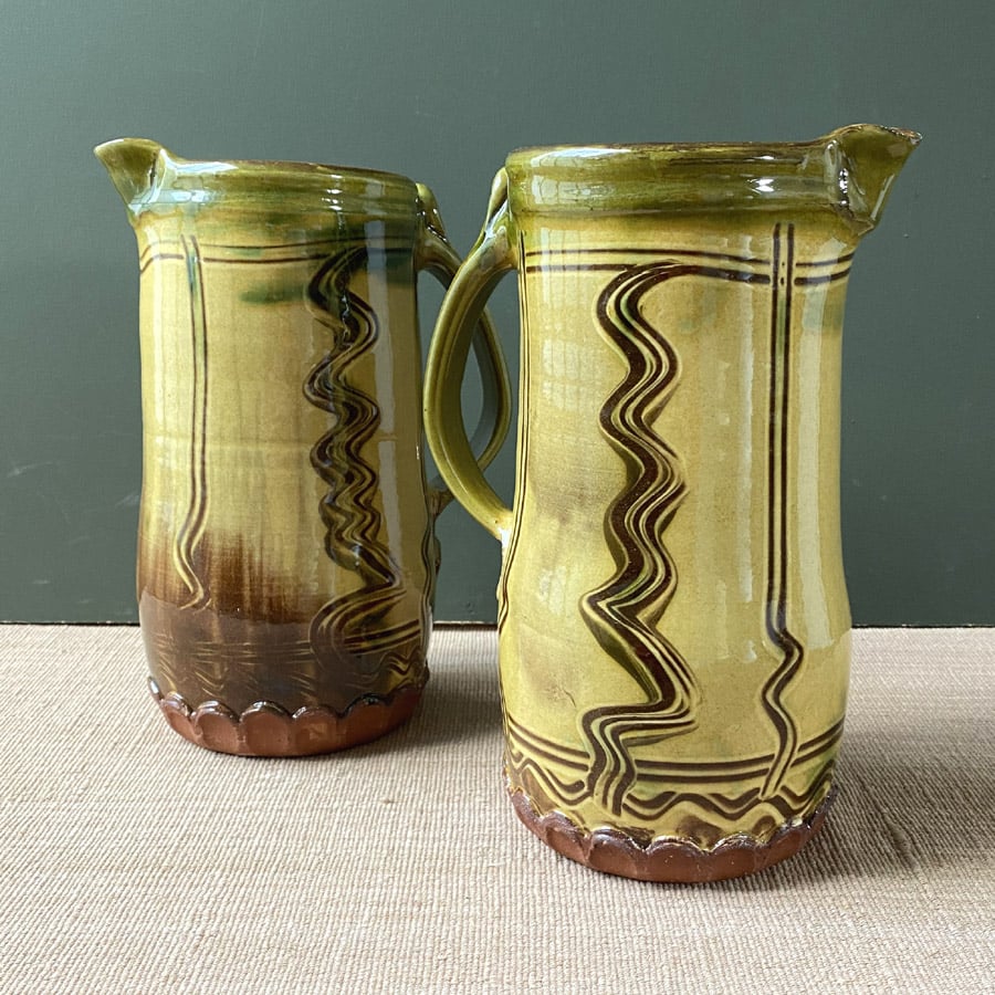 Mike Parry Large Slipware Jug - Cream MPGJ
