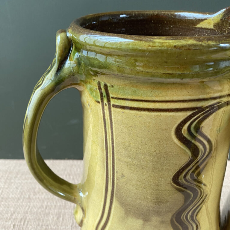 Mike Parry Large Slipware Jug - Cream MPGJ - Image 2