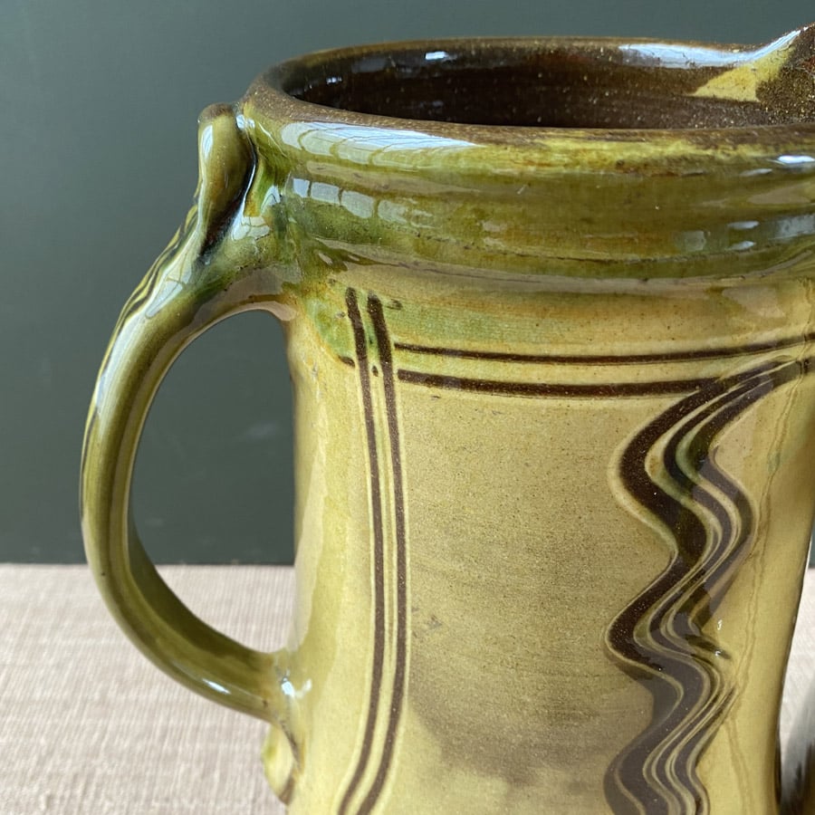 Mike Parry Large Slipware Jug - Cream MPGJ - Image 2