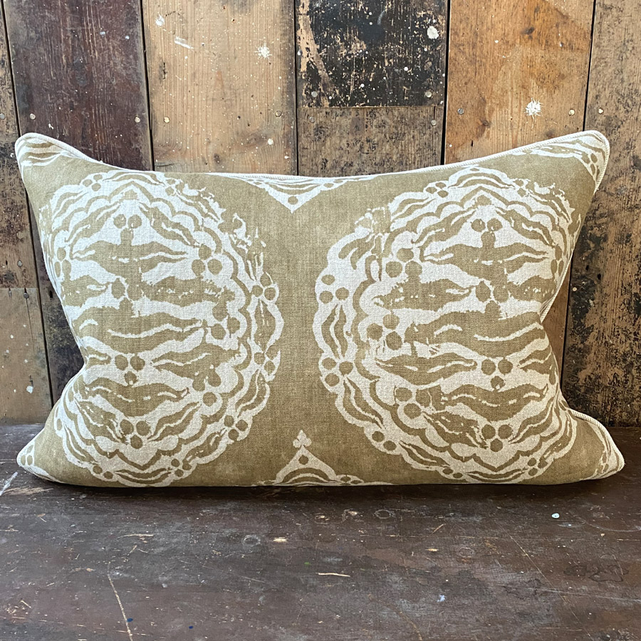 Mander Linen Cushion - Mustard - Image 4
