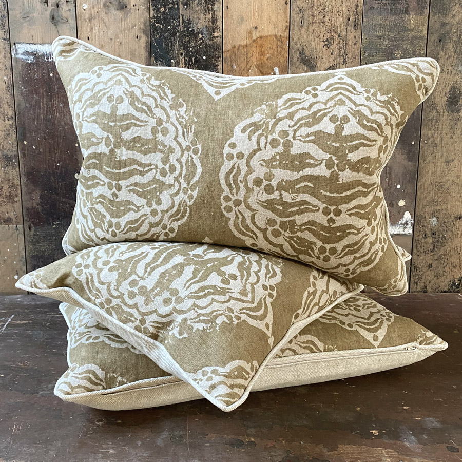 Mander Linen Cushion - Mustard - Image 5