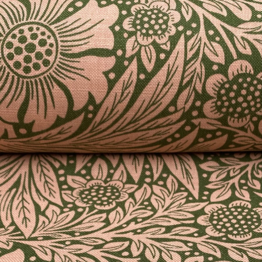 Ben Pentreath for Morris & Co: Marigold in Olive and Pink - Image 3