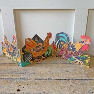 Mark Hearld Fold out Card - Chickens - Image 1