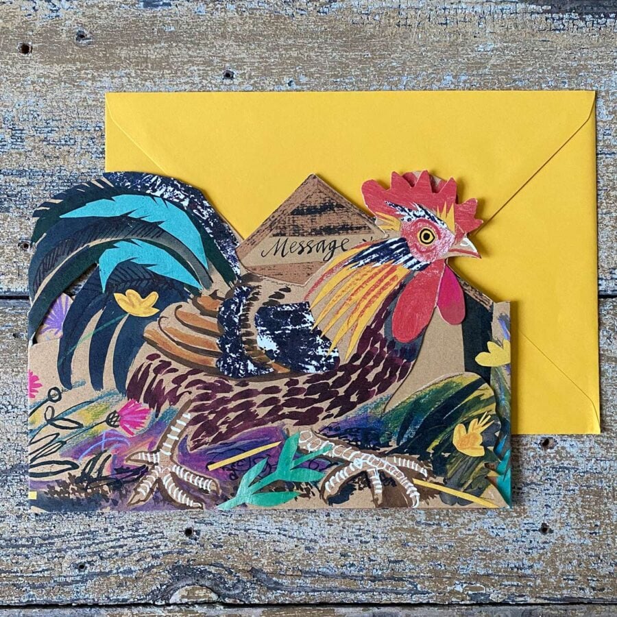 Mark Hearld Fold out Card - Chickens - Image 2
