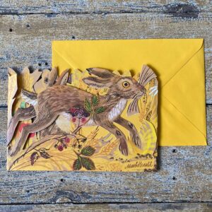 Mark Hearld Fold out Card - Hares - Image 2