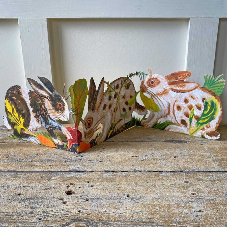 Mark Hearld Fold out Card - Rabbits