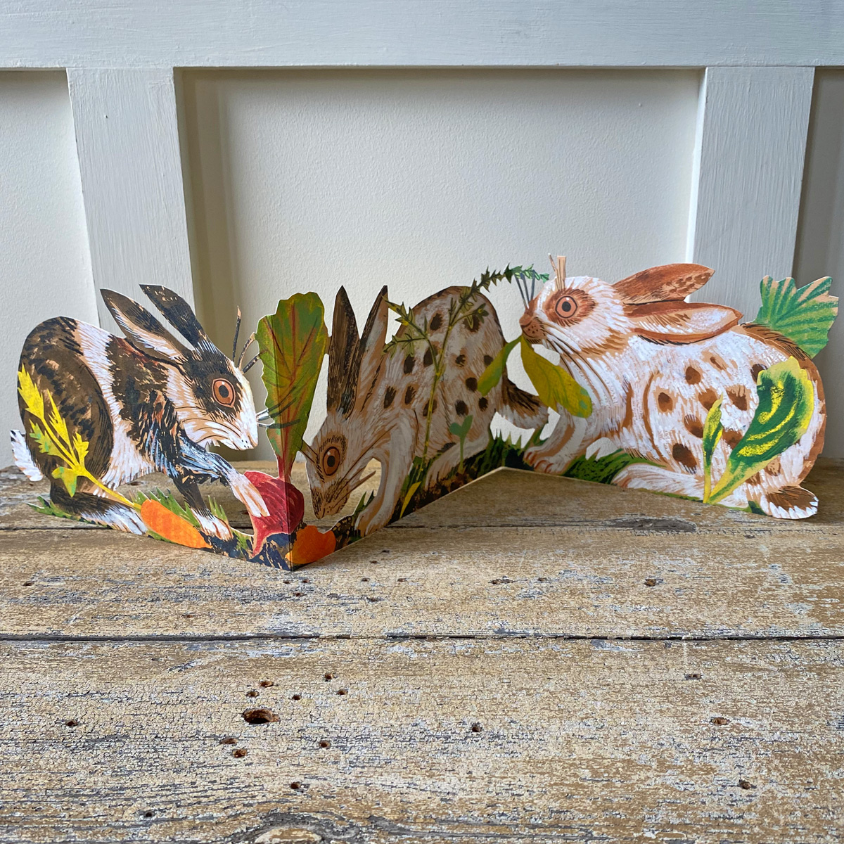 Mark Hearld Fold out Card - Rabbits - Image 1