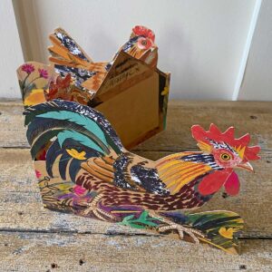 Mark Hearld Fold out Card - Chickens - Image 3