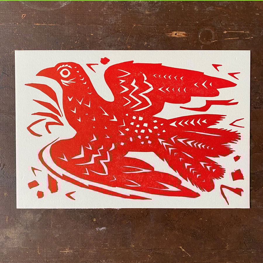 Mark Hearld Papercut Pigeon print