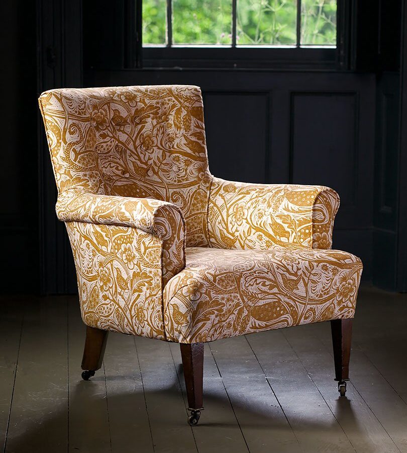 Mark Hearld Wren - Ochre Heavyweight Linen - Image 5