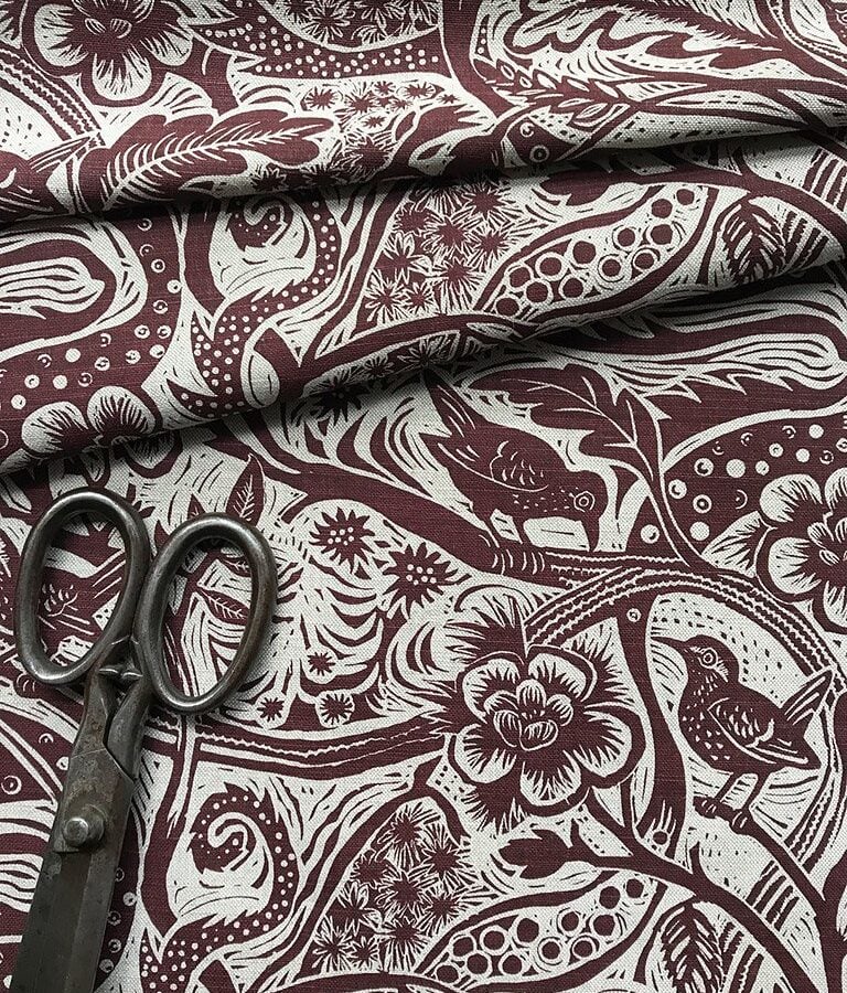 Mark Hearld Wren - Burgundy - Image 7