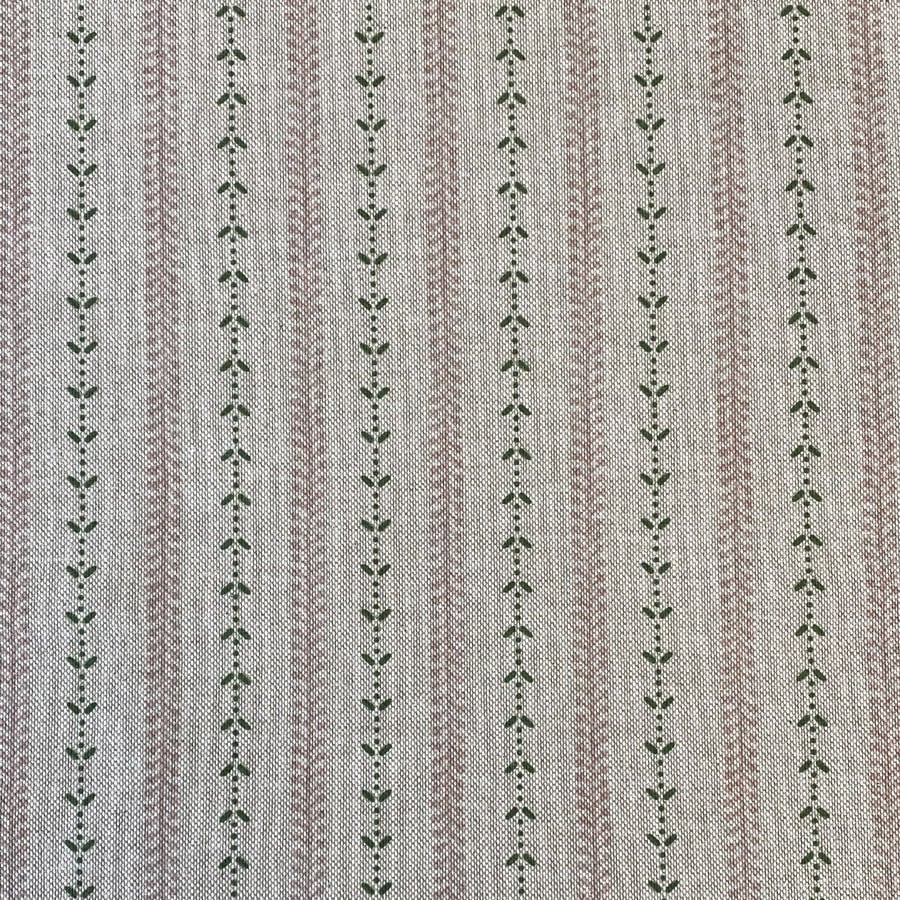 Maya Stripe Natural - Pink and Leaf Green - Image 2