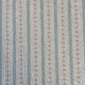 Maya Stripe Natural - Seagreen and Coral - Image 2