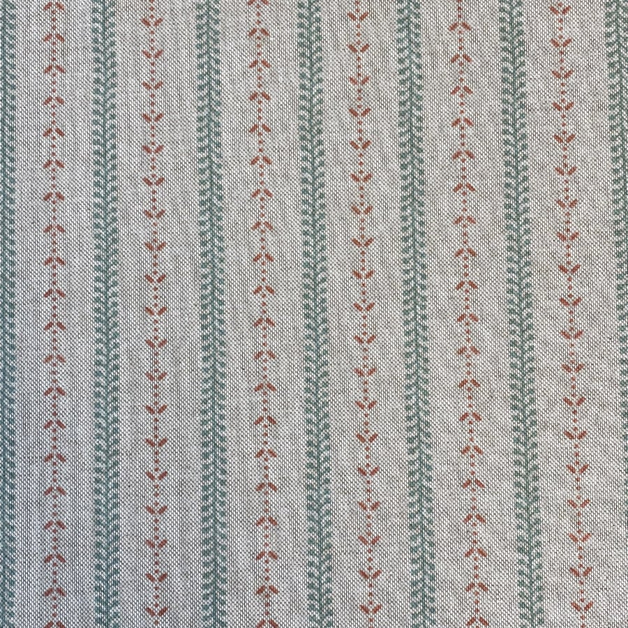 Maya Stripe Natural - Seagreen and Coral - Image 2