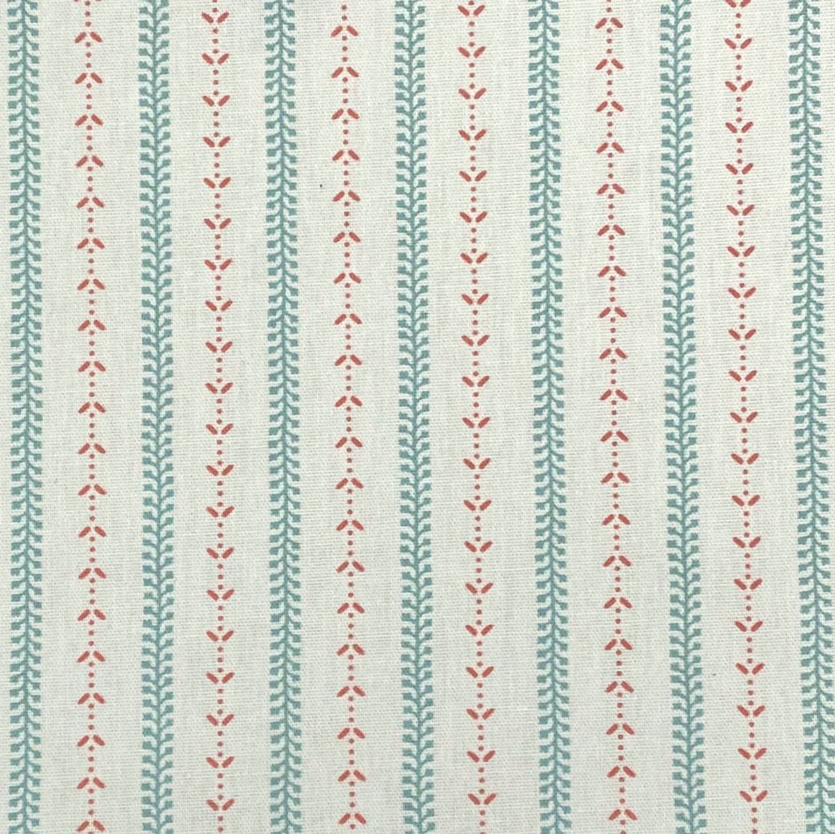 Maya Stripe Ivory - Seagreen and Coral - Image 2