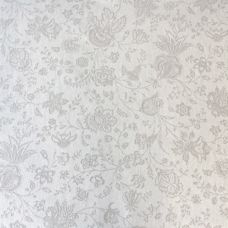 Extra Wide Oilcloth - Medlar Jacquard White - Image 2