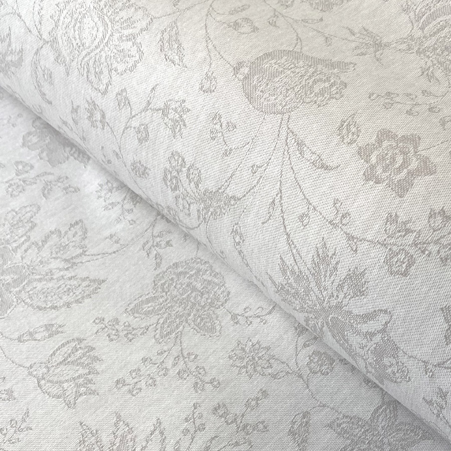 Extra Wide Oilcloth - Medlar Jacquard White