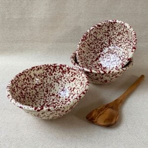 Enamelware Small Mixing Bowl - Burgundy - Image 1