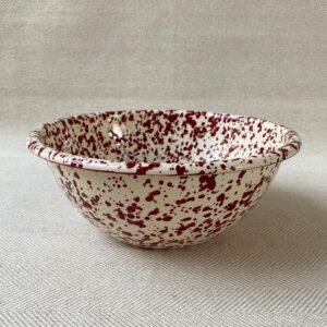 Enamelware Small Mixing Bowl - Burgundy - Image 2