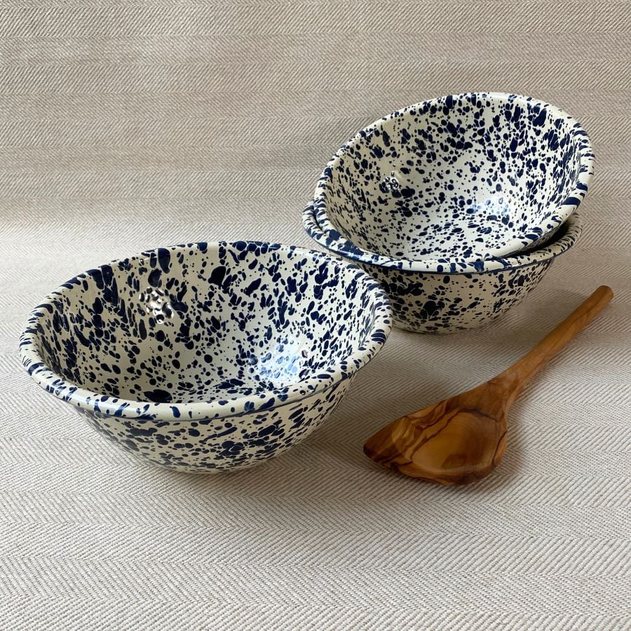 Enamelware Small Mixing Bowl - Navy