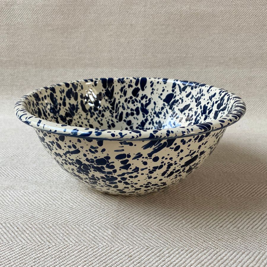 Enamelware Small Mixing Bowl - Navy - Image 2