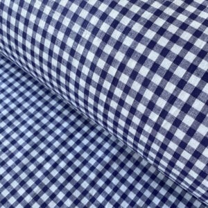 Narrow Vichy Check Gingham - Navy - Image 1