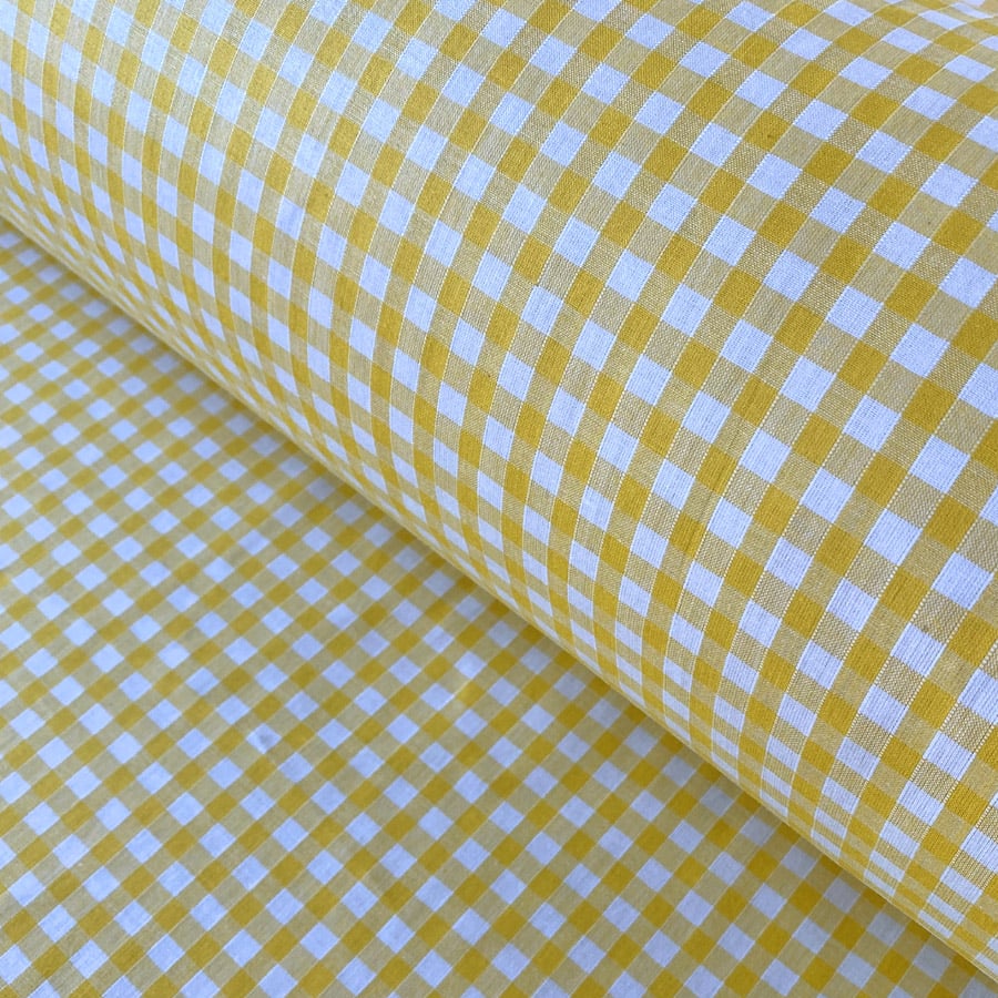 Narrow Vichy Check Gingham - Sunshine Yellow