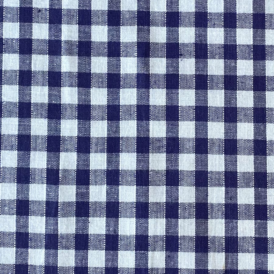 Narrow Vichy Check Gingham - Navy - Image 2