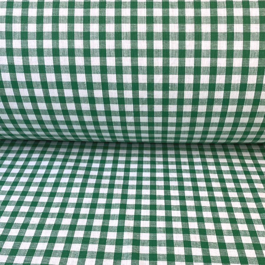 Narrow Vichy Check Gingham - Emerald Green - Image 3