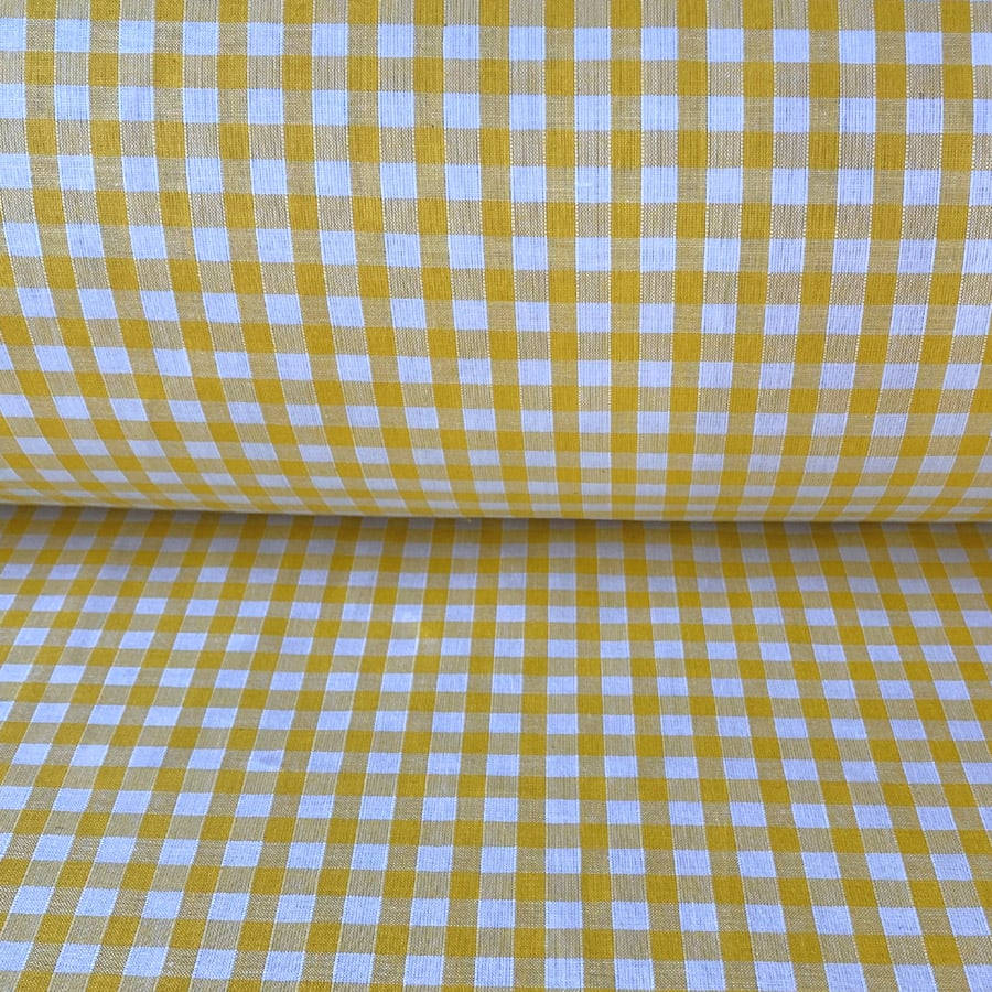 Narrow Vichy Check Gingham - Sunshine Yellow - Image 3