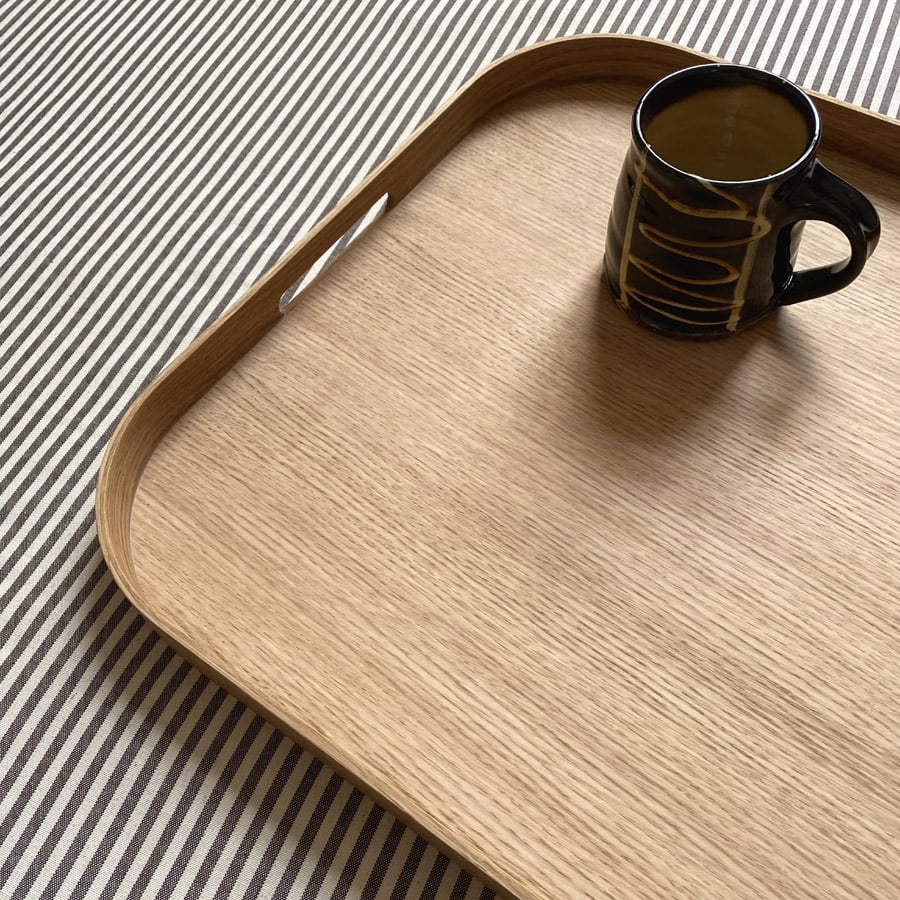 Rectangular Natural Oak Tray - Image 3
