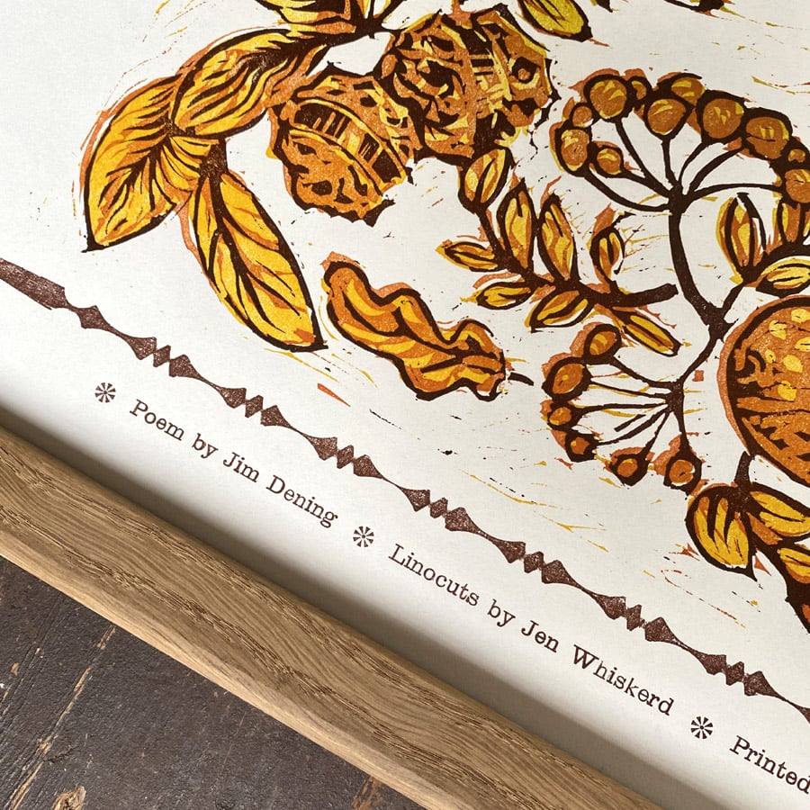 Oh, September Letterpress Poster Jen Whiskerd - Image 4