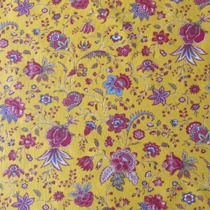Oilcloth Dianthus - Yellow and Peony - Image 2