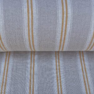 Washed Linen Oland Stripe - Saffron - Image 3