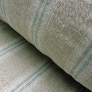 Washed Linen Oland Stripe - Seagreen - Image 1