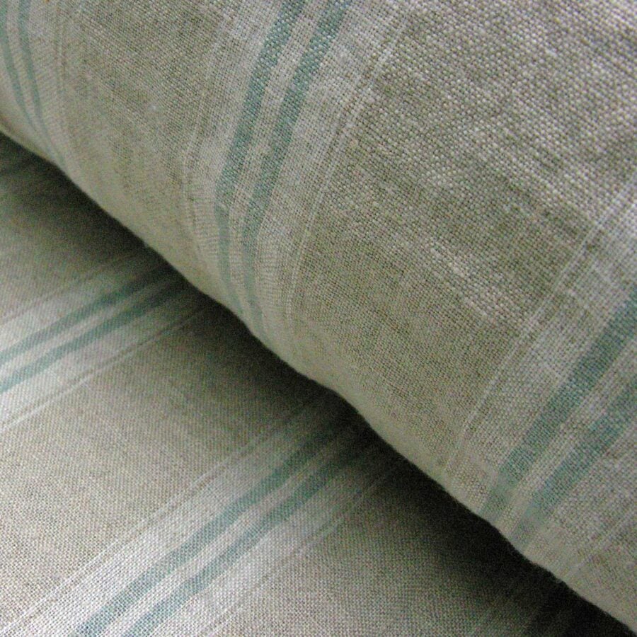 Washed Linen Oland Stripe - Seagreen