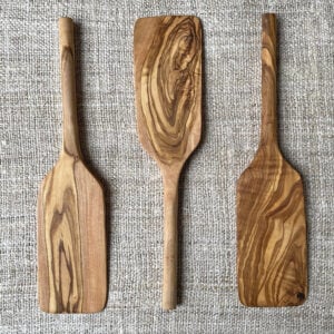 Olive Wood Long Spatula - Image 1