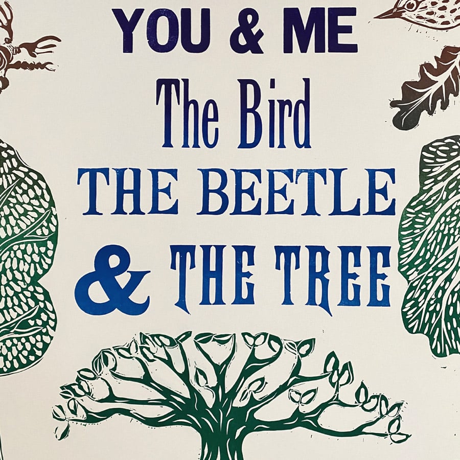 One Kin Letterpress Poster - Nicola Davies - Image 2